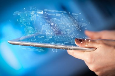 Tablet grafiklerle dokunmadan parmak