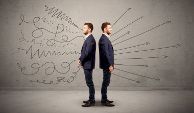 İki seçenek ile işadamı