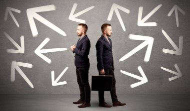 İki seçenek ile işadamı