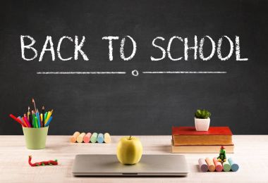 Okula dönüş konsepti.