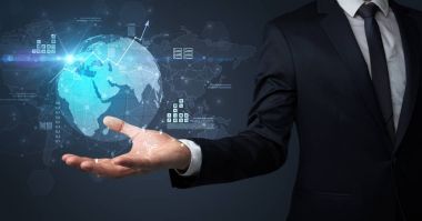 Küresel Internet kavramı işadamı ile kullanma