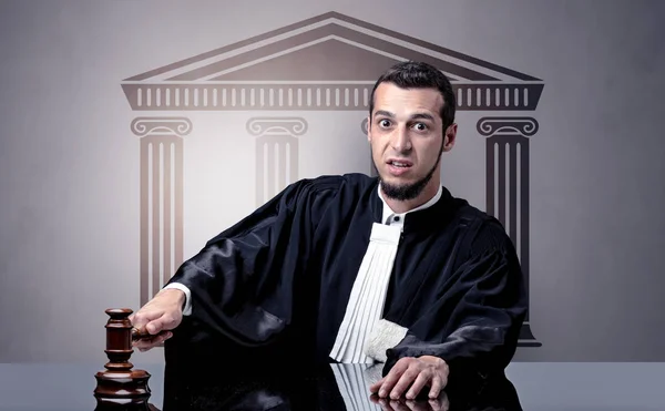 Young judge making decision — Stock Photo, Image