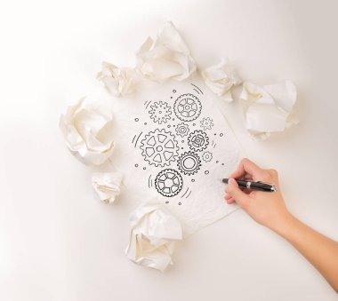 El buruşuk kağıt yazma