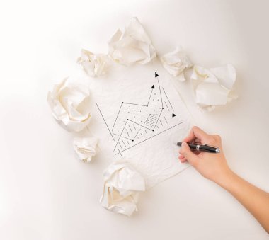 El buruşuk kağıt yazma