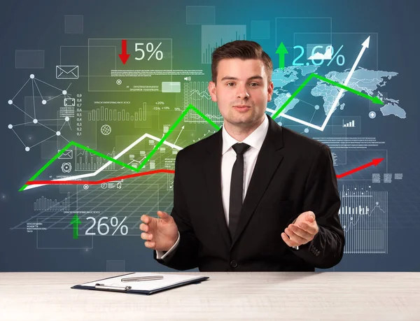 Businessman sitting at a desk