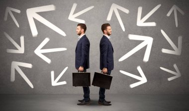 İki seçenek ile işadamı