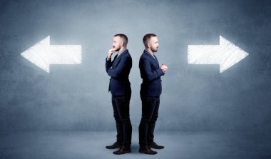 İki seçenek ile işadamı