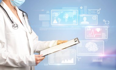 kadın doktor ile not etmek