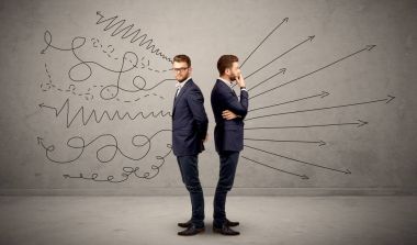 İki seçenek ile işadamı