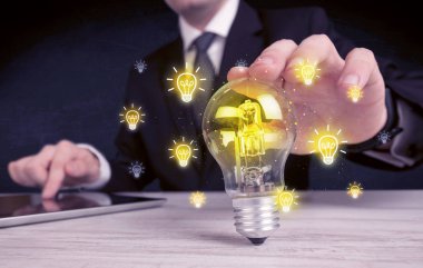 işadamı bir parlak fikir kavram vardır