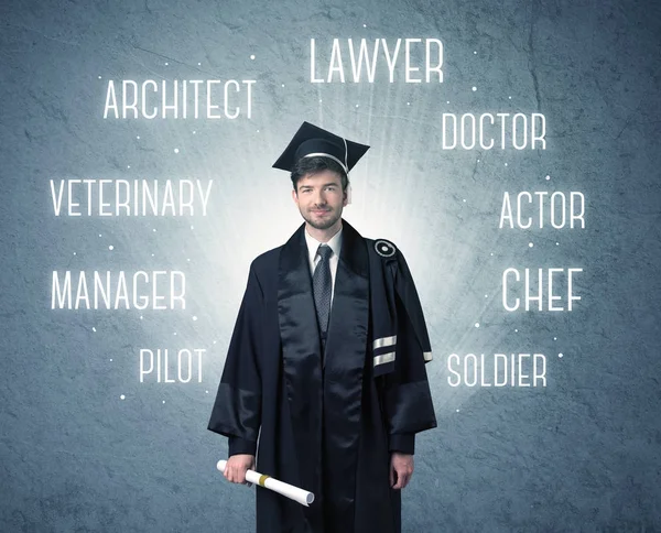 Persona laureata in cerca di professioni — Foto Stock