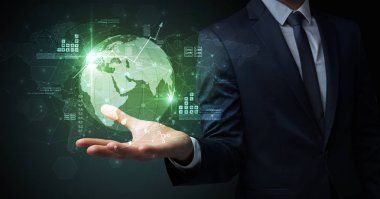 Küresel Internet kavramı işadamı ile kullanma