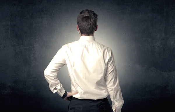 Businessman standing and thinking — Stock Photo, Image