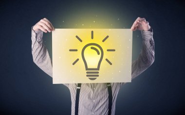 Ampul ile işadamı holding kağıt