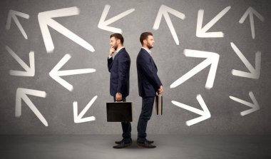 İki seçenek ile işadamı