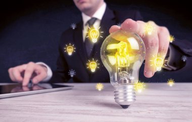 işadamı bir parlak fikir kavram vardır