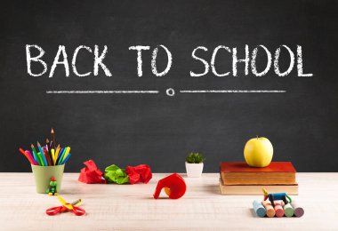 Okula dönüş konsepti.