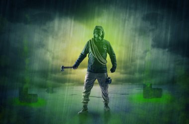 Patlamadan sonra terk edilmiş bir alanda korumak