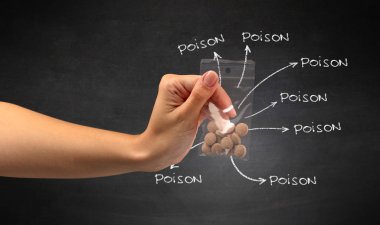 Hapları blackboard duvar kağıdı ile teslim