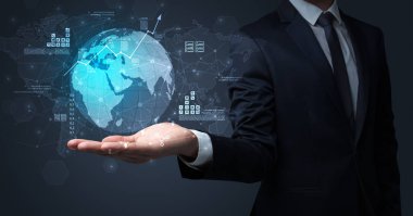 Küresel Internet kavramı işadamı ile kullanma
