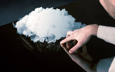 Etkileşimli tablo dokunmadan eller