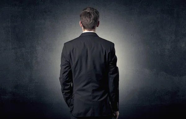 Businessman standing and thinking — Stock Photo, Image