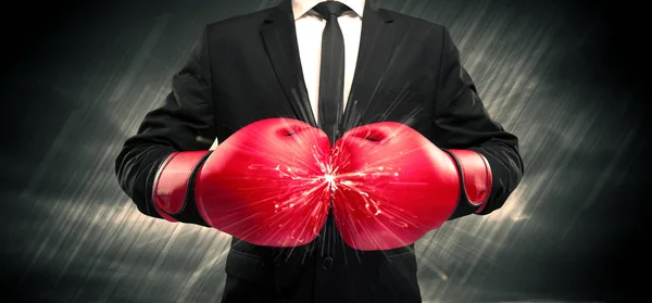 Guantes de boxeo chocando —  Fotos de Stock