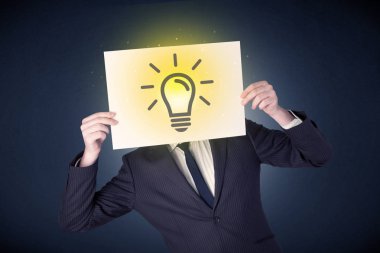 Ampul ile işadamı holding kağıt