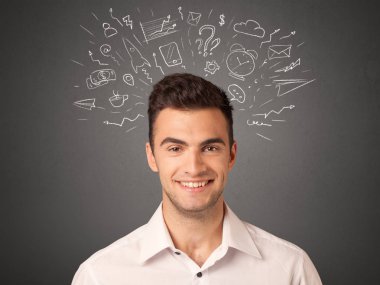 İşadamı ile sosyal simgeler