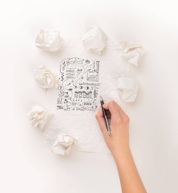 El buruşuk kağıt yazma