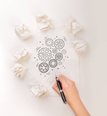 El buruşuk kağıt yazma