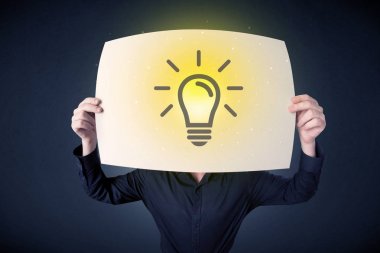 Ampul ile işadamı holding kağıt