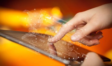 Tablet grafiklerle dokunmadan parmak