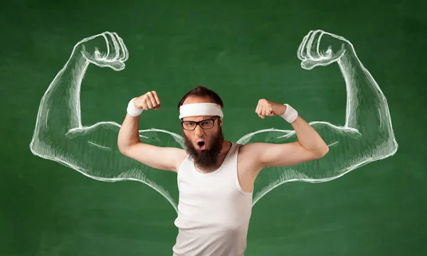 Skinny young man working out — Stock Photo, Image