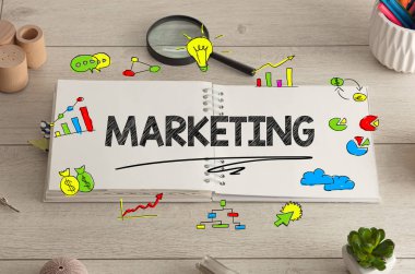 Defter ile office araçları katta