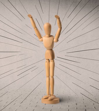 ahşap vitrin mankeni