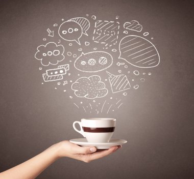 El tutma kahve Kupası