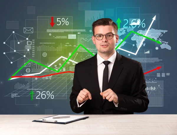 Businessman sitting at a desk