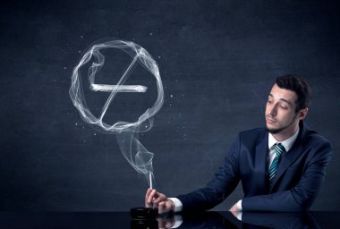 işadamı Sigara İçilmeyen.