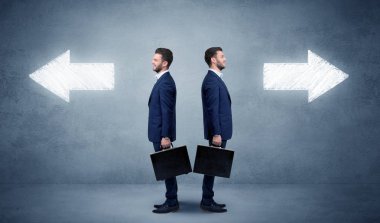 İki seçenek ile işadamı