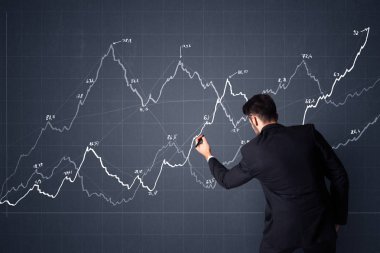 İşadamı grafik ile