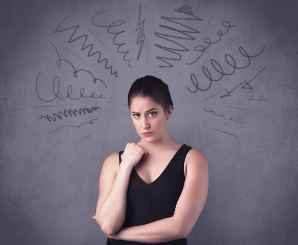 Mädchen mit lustigem Gesichtsausdruck — Stockfoto