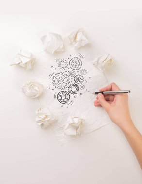 El buruşuk kağıt yazma