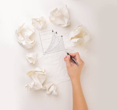 El buruşuk kağıt yazma