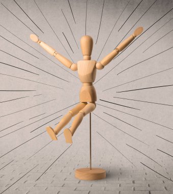 ahşap vitrin mankeni