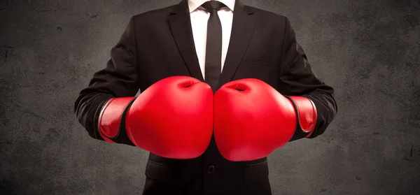 stock image Boxing businessman