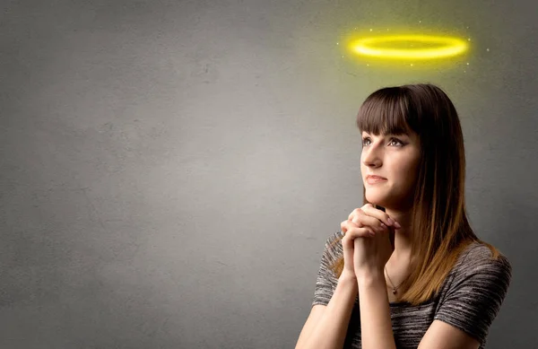 Praying girl — Stock Photo, Image