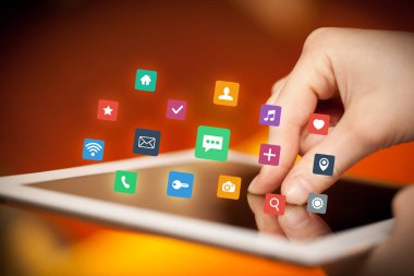 Tablet apps ile dokunmadan parmak