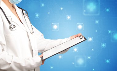 kadın doktor ile not etmek