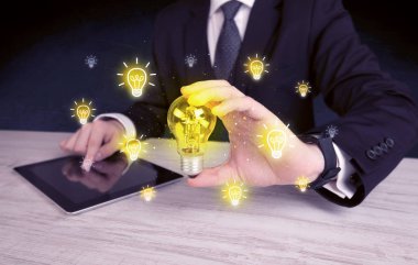 işadamı bir parlak fikir kavram vardır